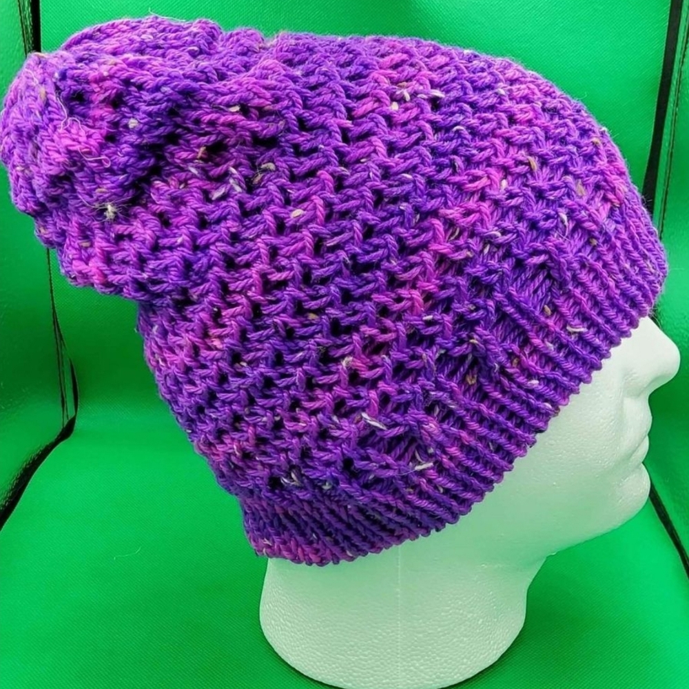 Double layered Waffle beanie/slouchy